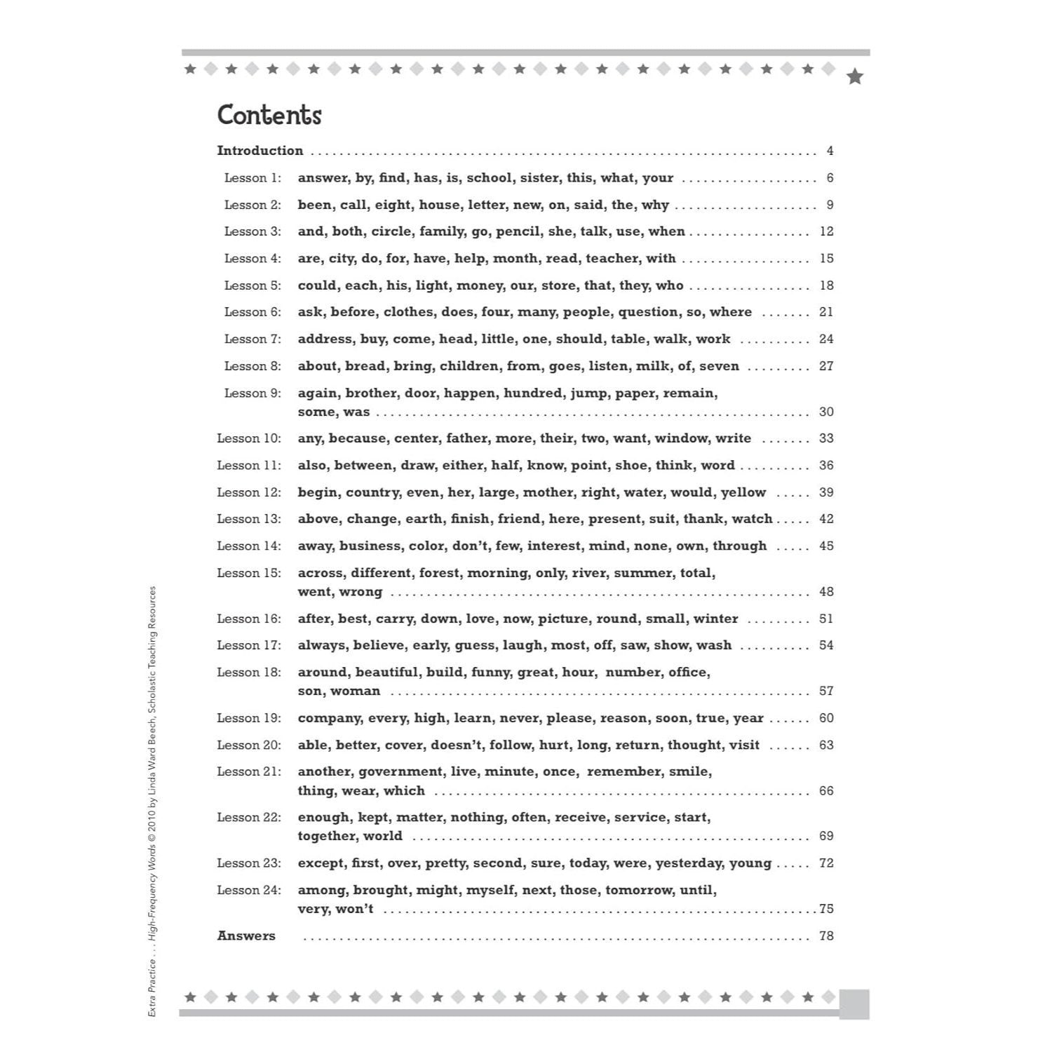 High-Frequency Words, Grades 3-6