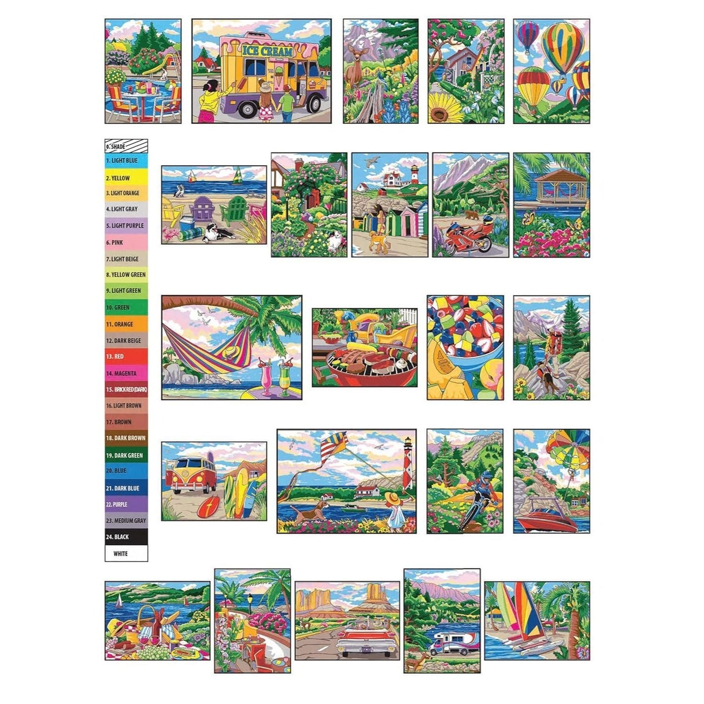 Creative Haven Endless Summer Color by Number
