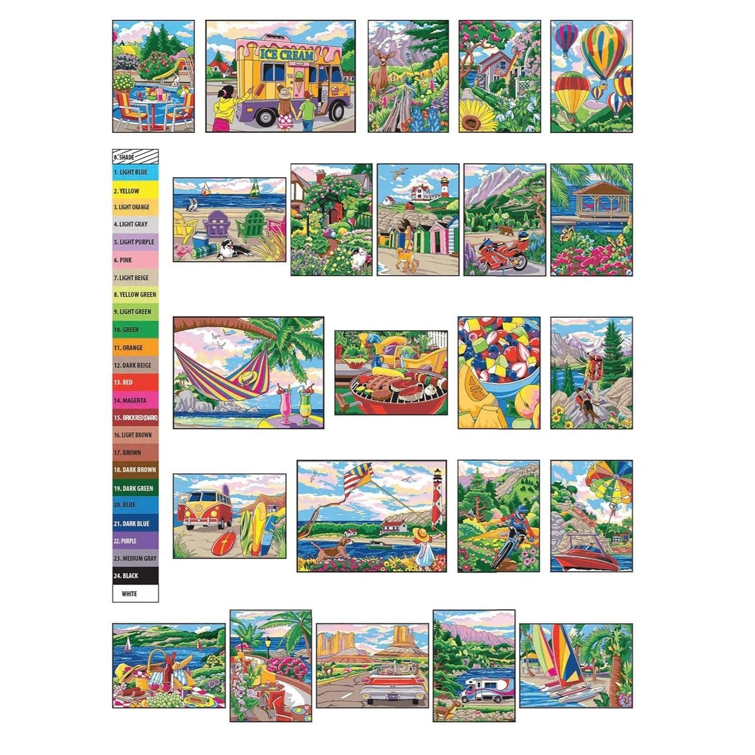 Creative Haven Endless Summer Color by Number