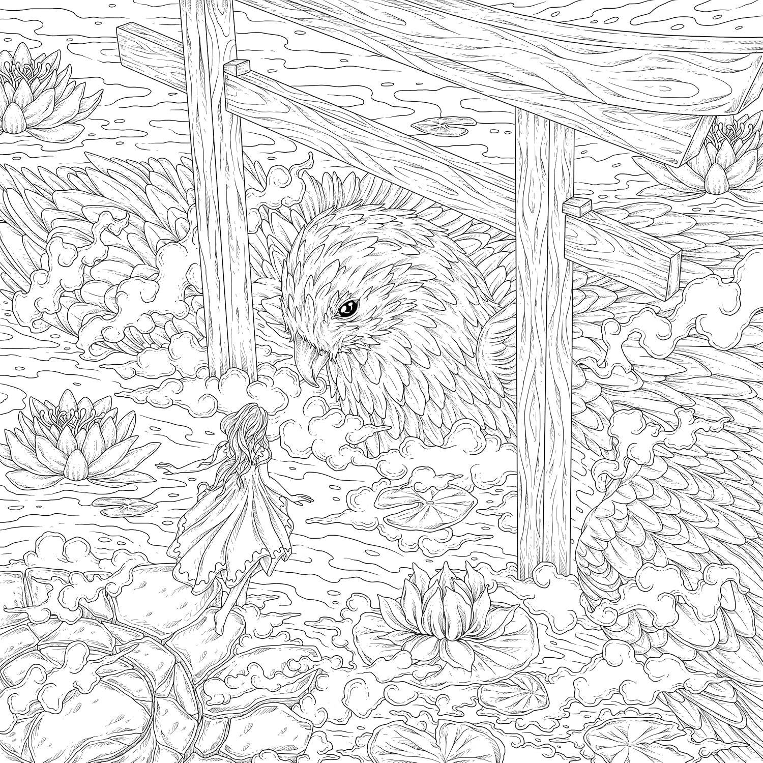 Mythographic Color and Discover: Aviary: An Artist's Coloring Book of Winged Beauties