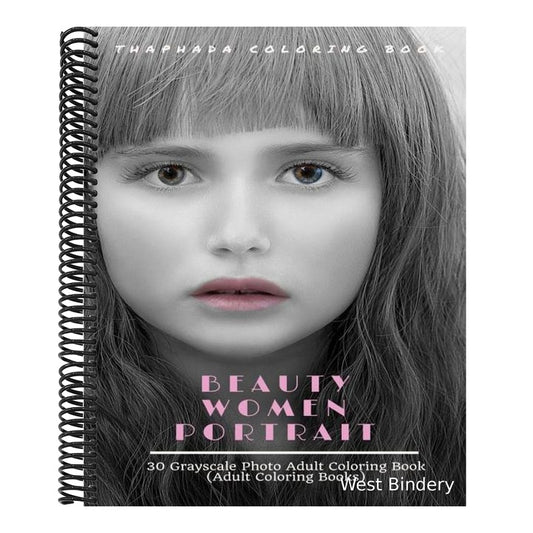 Beauty Women Portraits: 30 Grayscale Photo Coloring Book for Adults (Adult Coloring Books)
