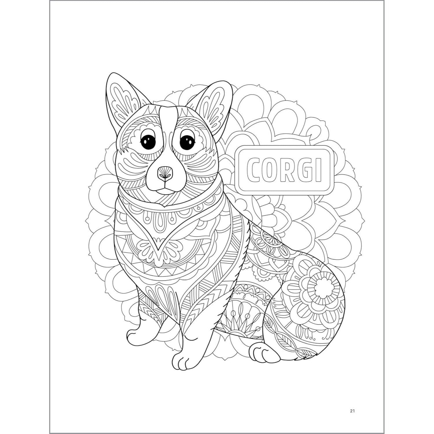 Stress Relief Dog Coloring Book: 35 Detailed Designs for Adults