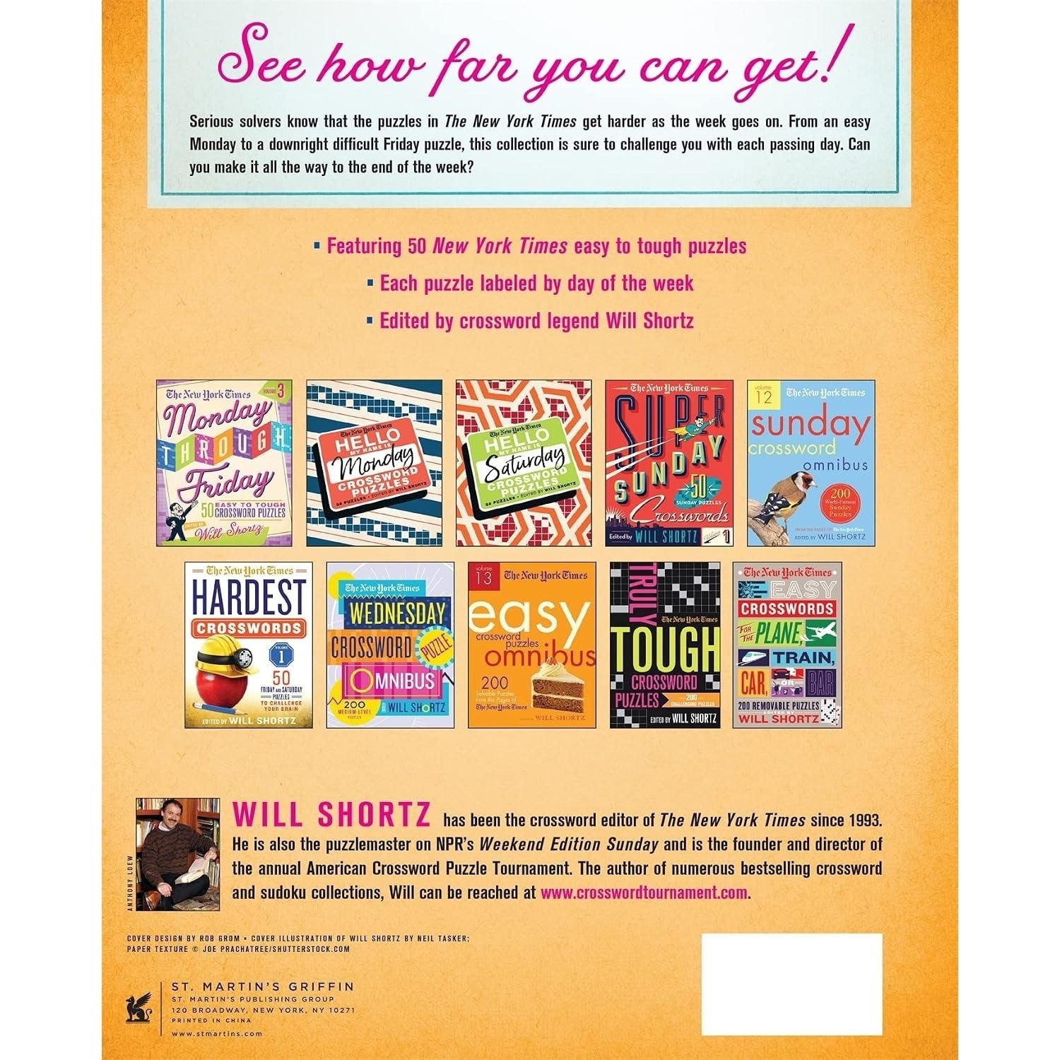 The New York Times Monday Through Friday Easy to Tough Crossword Puzzles Volume 8: 50 Puzzles from the Pages of the New York Times