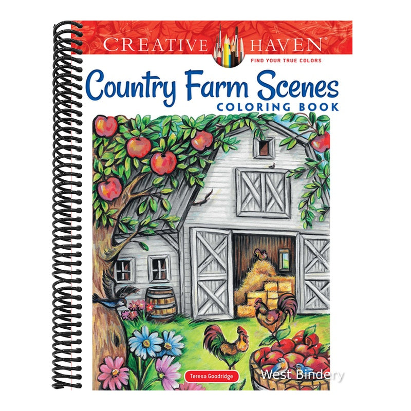 Creative Haven Country Farm Scenes Coloring Book