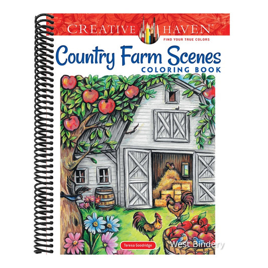 Creative Haven Country Farm Scenes Coloring Book