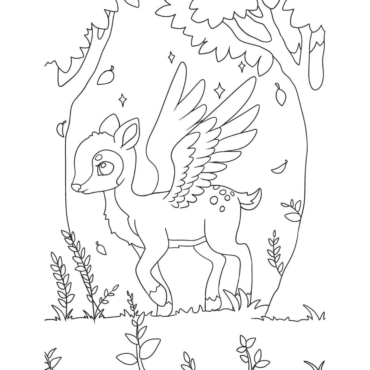 Cute Fantasy Creatures: A Magical Coloring Book