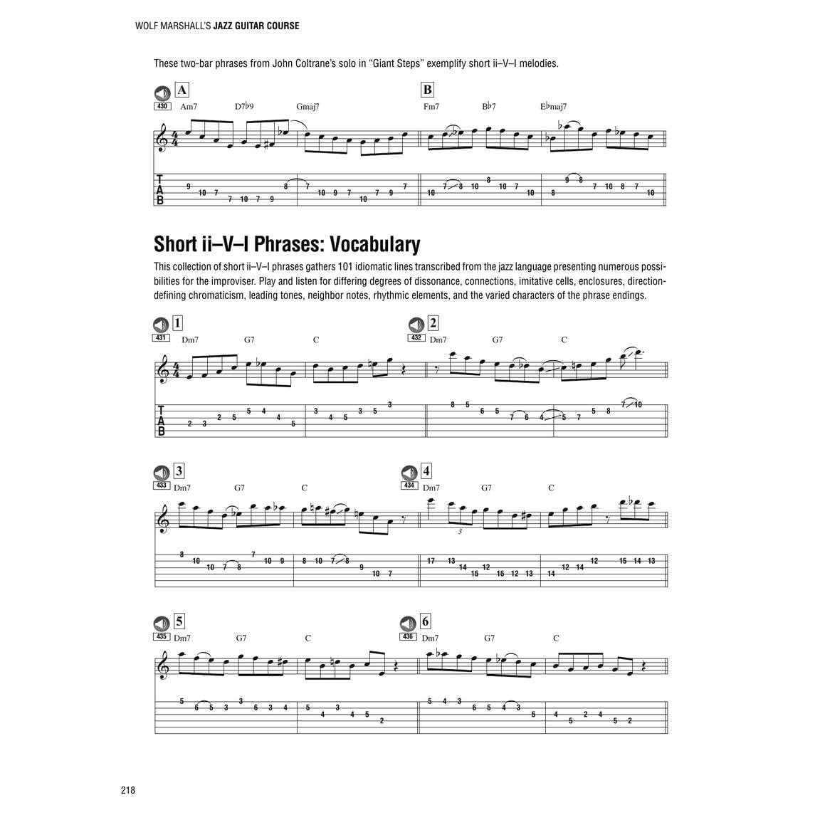 Wolf Marshall's Jazz Guitar Course: Mastering the Jazz Language - Book with Over 600 Audio Tracks
