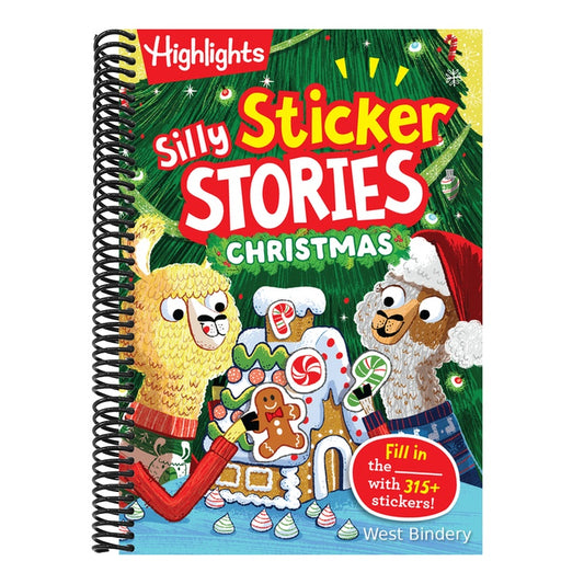 Silly Sticker Stories: Christmas: Fun Christmas Sticker Book for Kids with Hidden Pictures Puzzles, Fill-In Stories and Holiday Activities
