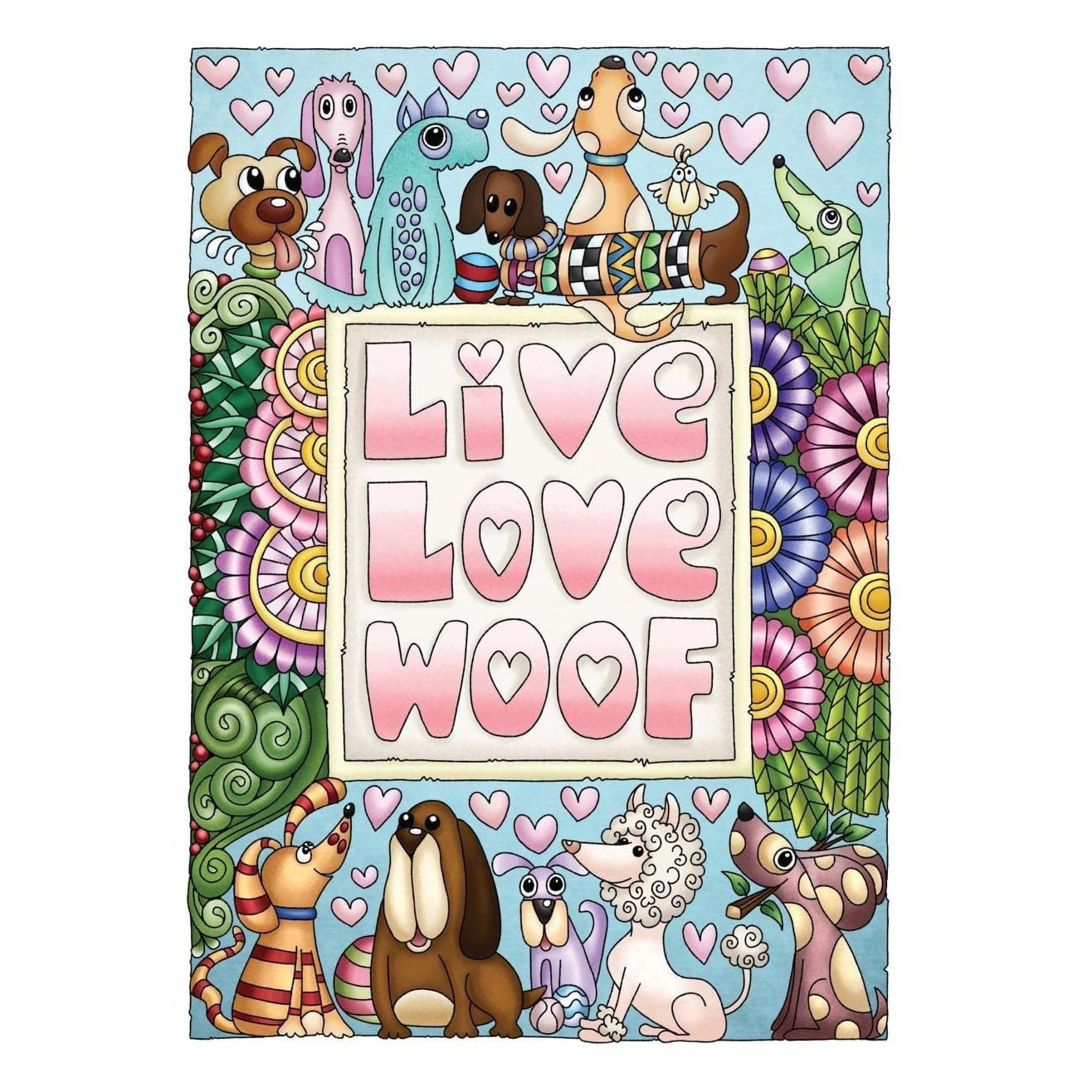 Creative Haven Adorable Dogs Coloring Book