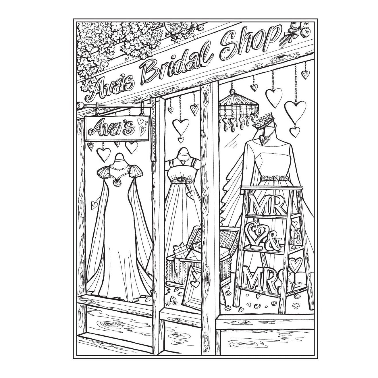 Creative Haven Main Street Coloring Book