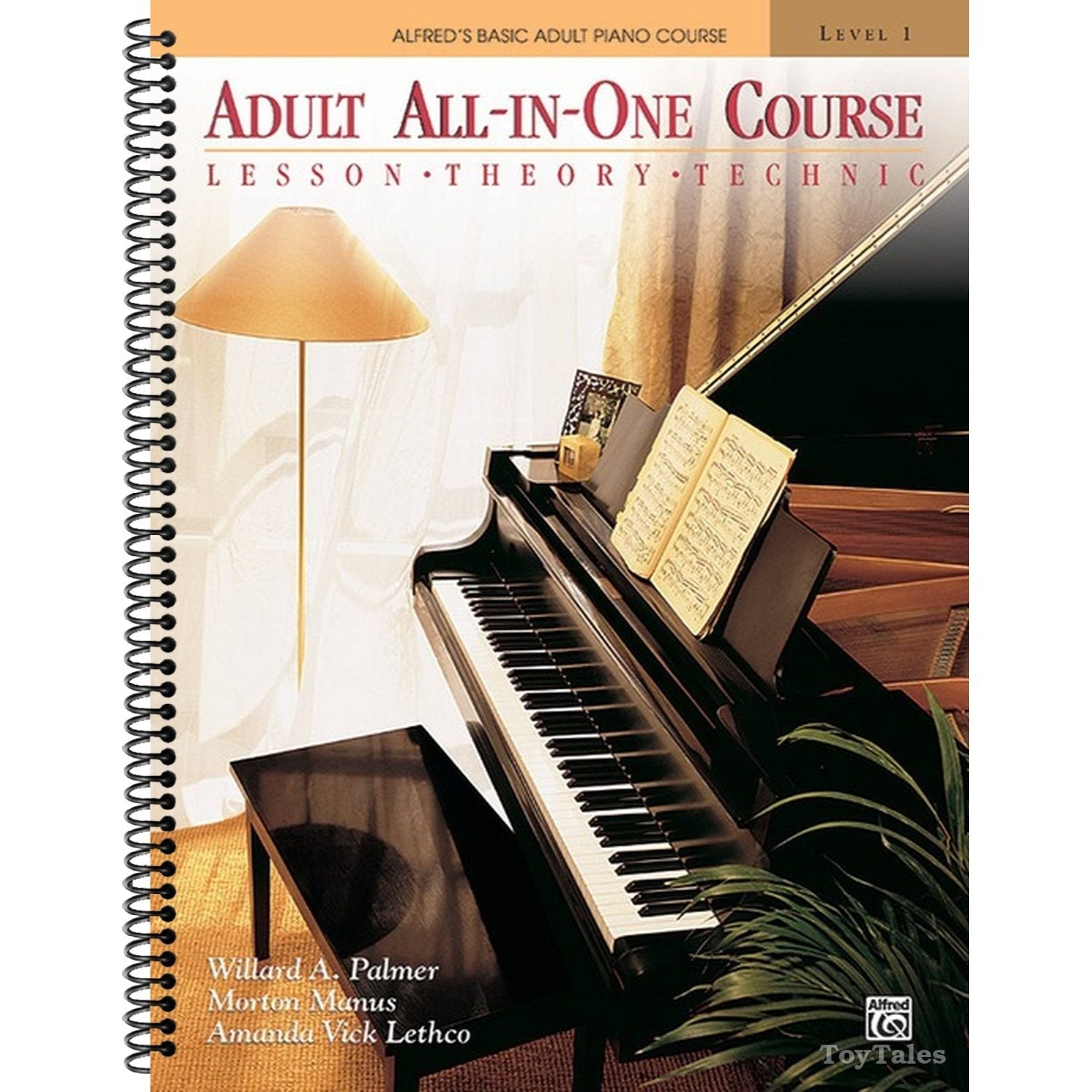 Alfred's Basic Adult All-In-One Course, Bk 1: Lesson * Theory * Technic, Wire-O Book (Spiral Bound)
