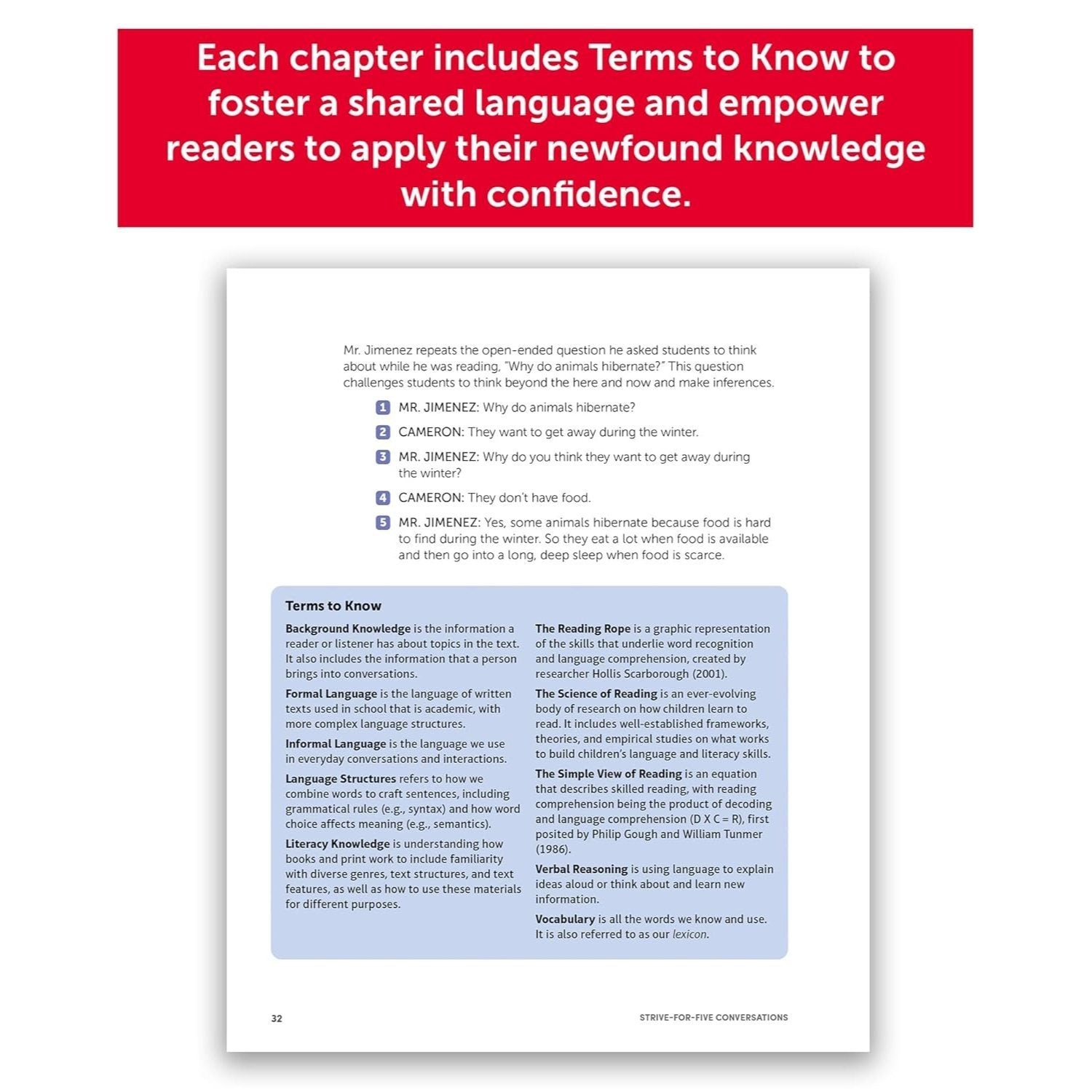 Strive-For-Five Conversations: A Framework That Gets Kids Talking to Accelerate Their Language Comprehension and Literacy (The Science of Reading in Practice) (Spiral Bound)