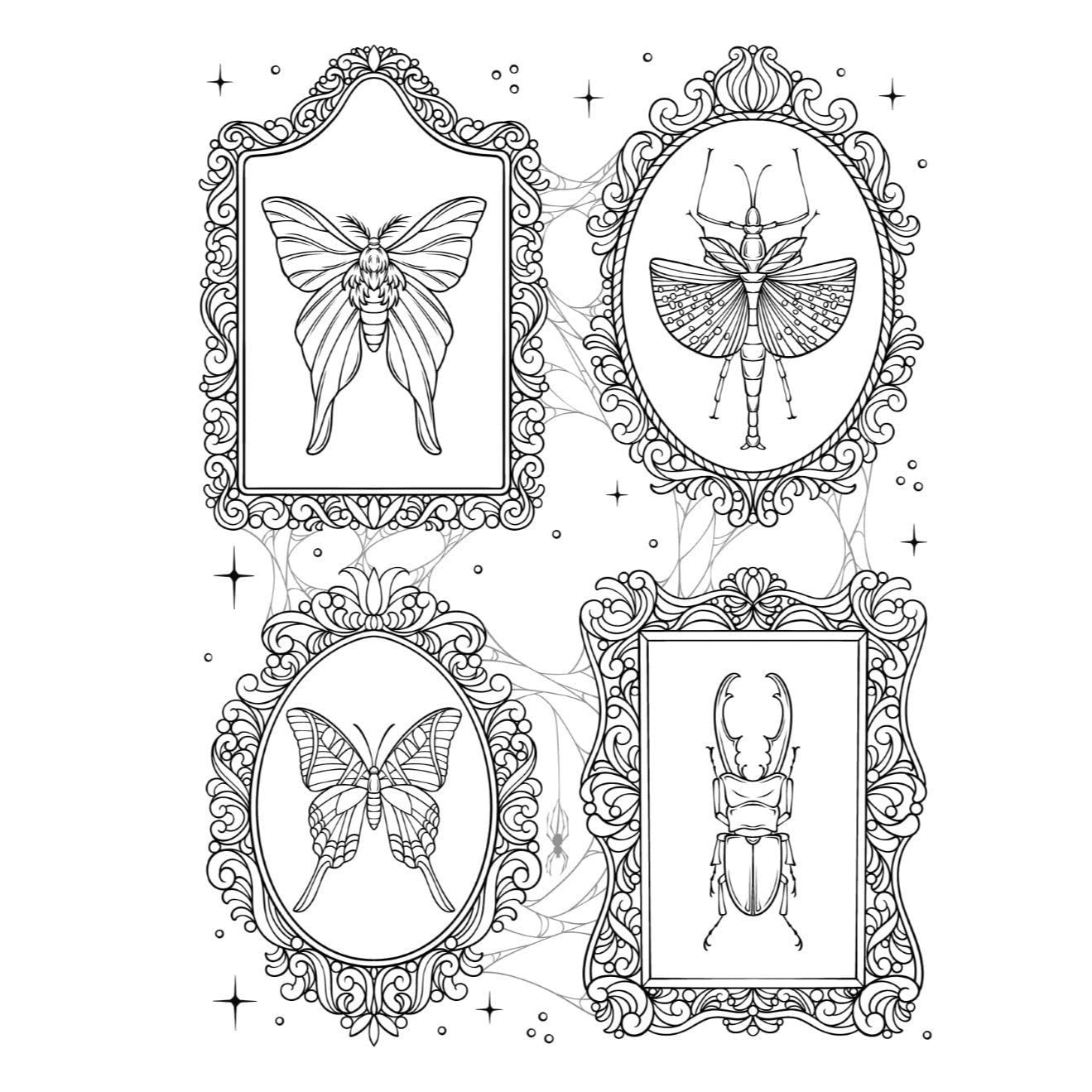 Creative Haven Pretty Creepy Coloring Book