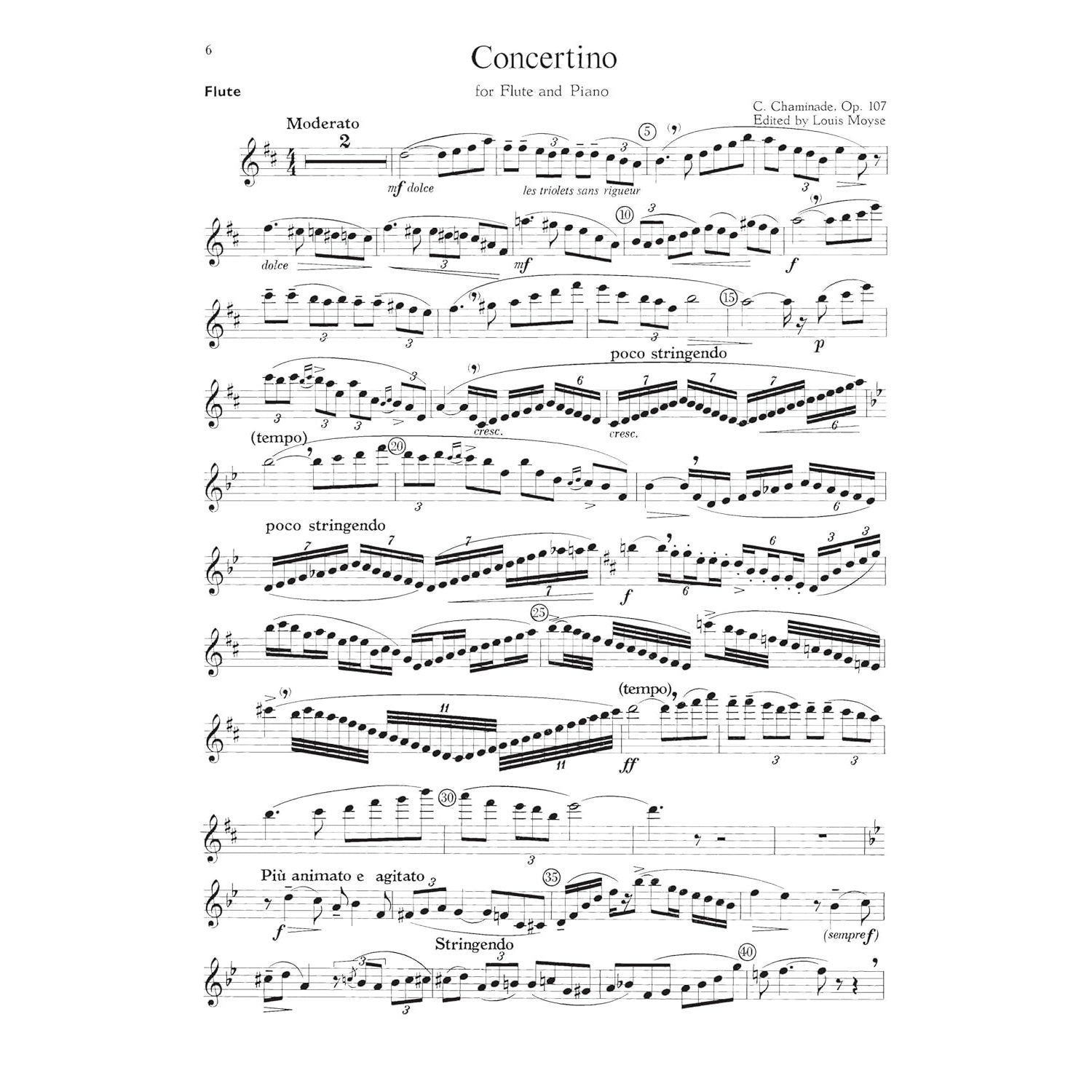 Flute Music by French Composers for Flute and Piano - Flute Sheet Music Collection - Flute Music Book with Music Pieces by Henri Busser, Cecile Chamin