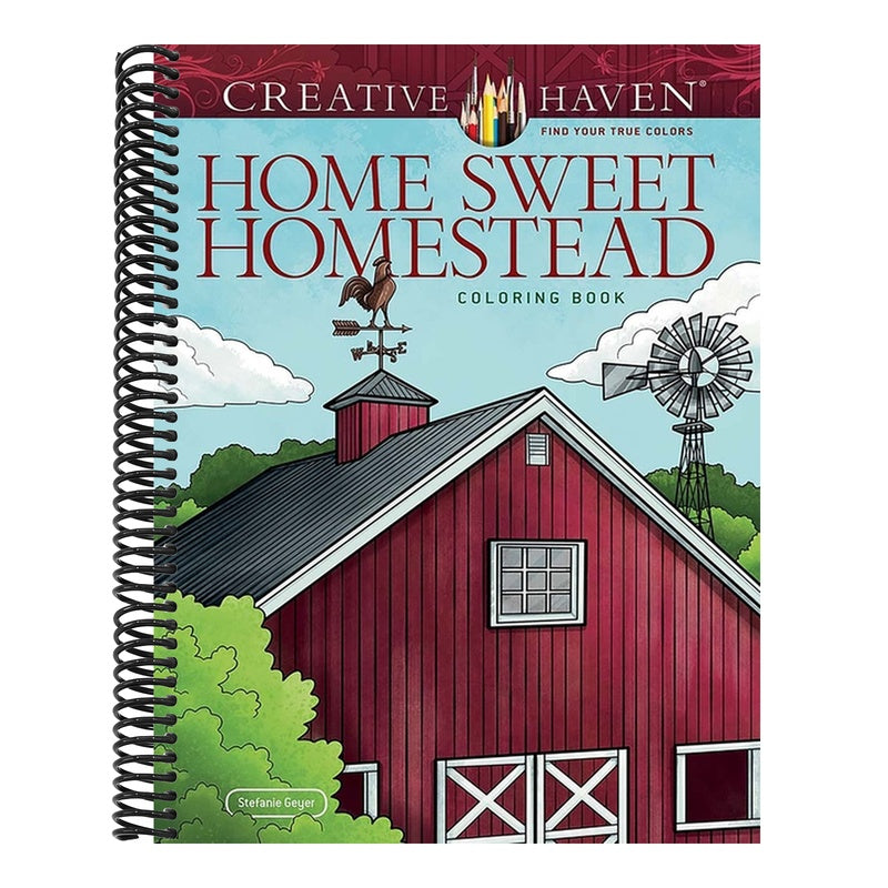 Creative Haven Home Sweet Homestead Coloring Book
