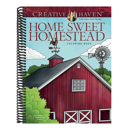 Creative Haven Home Sweet Homestead Coloring Book