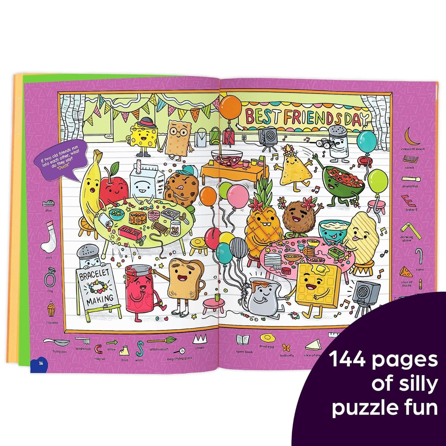 Silliest Hidden Pictures Puzzles Ever: Search-And-Find Book for Kids 6 and Up with Over 1,000 Hidden Objects, Road Trip Games, Silly Jokes and Wacky R (Highlights Hidden Pictures)