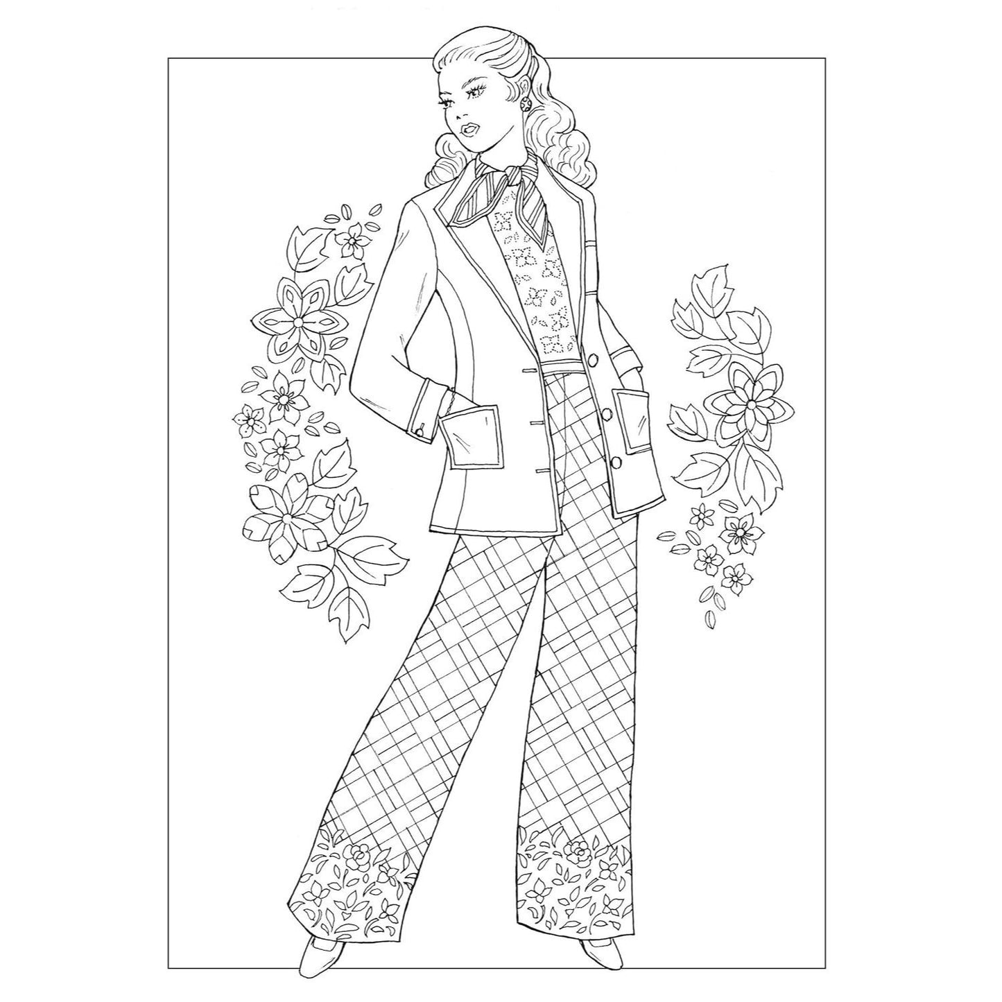 Creative Haven Fabulous Fashions of the 1970s Coloring Book