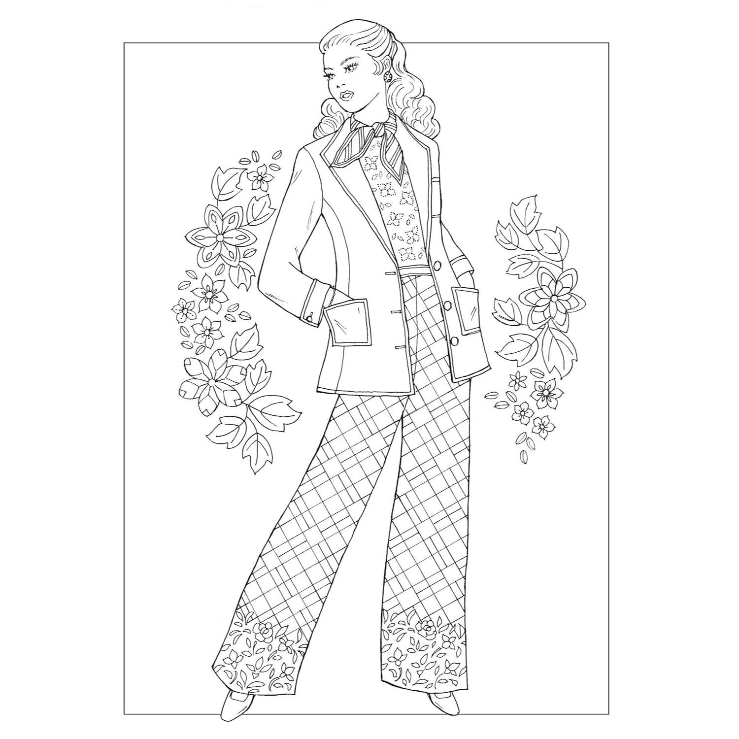Creative Haven Fabulous Fashions of the 1970s Coloring Book