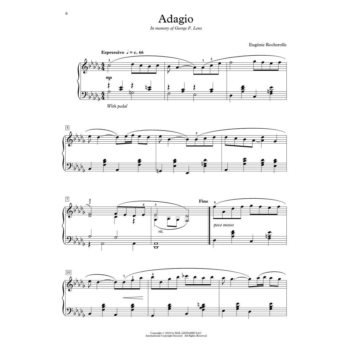 The Eugenie Rocherolle Collection - 19 Memorable Piano Solos Selected by the Composer
