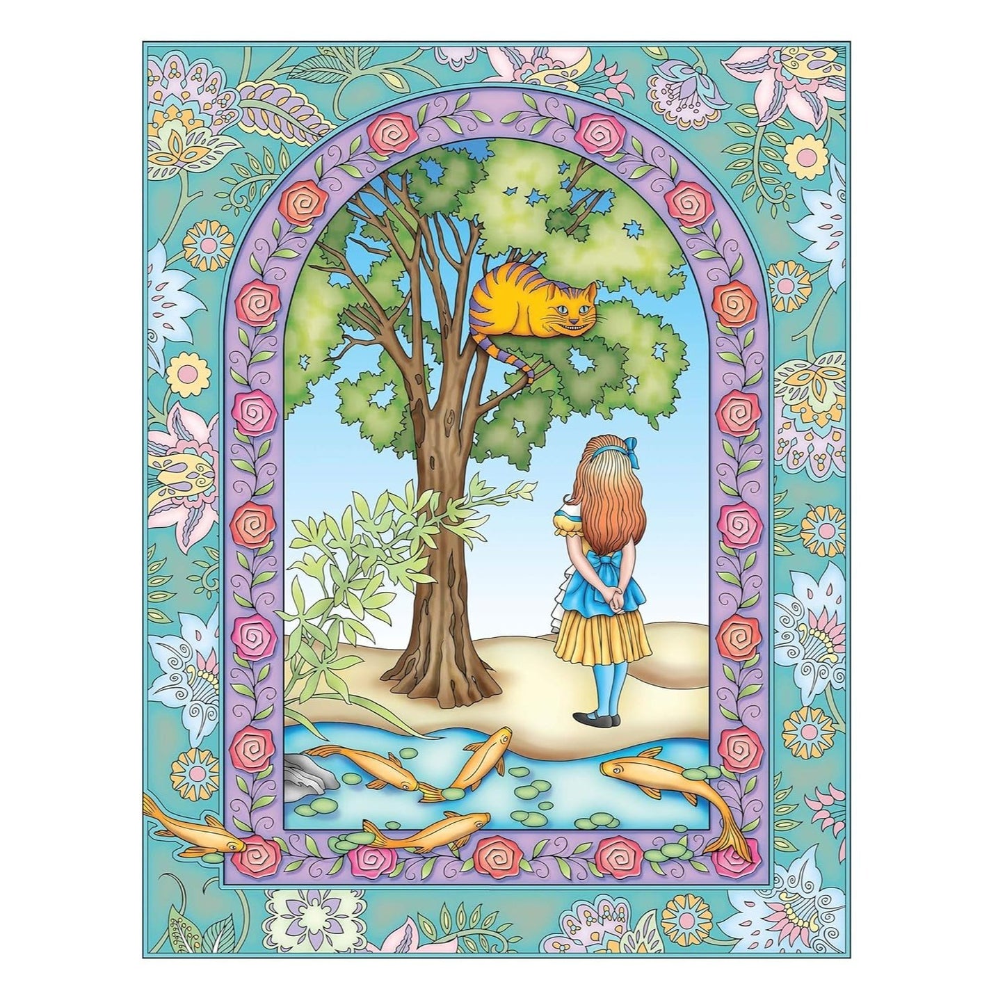 Creative Haven Alice in Wonderland Designs Coloring Book