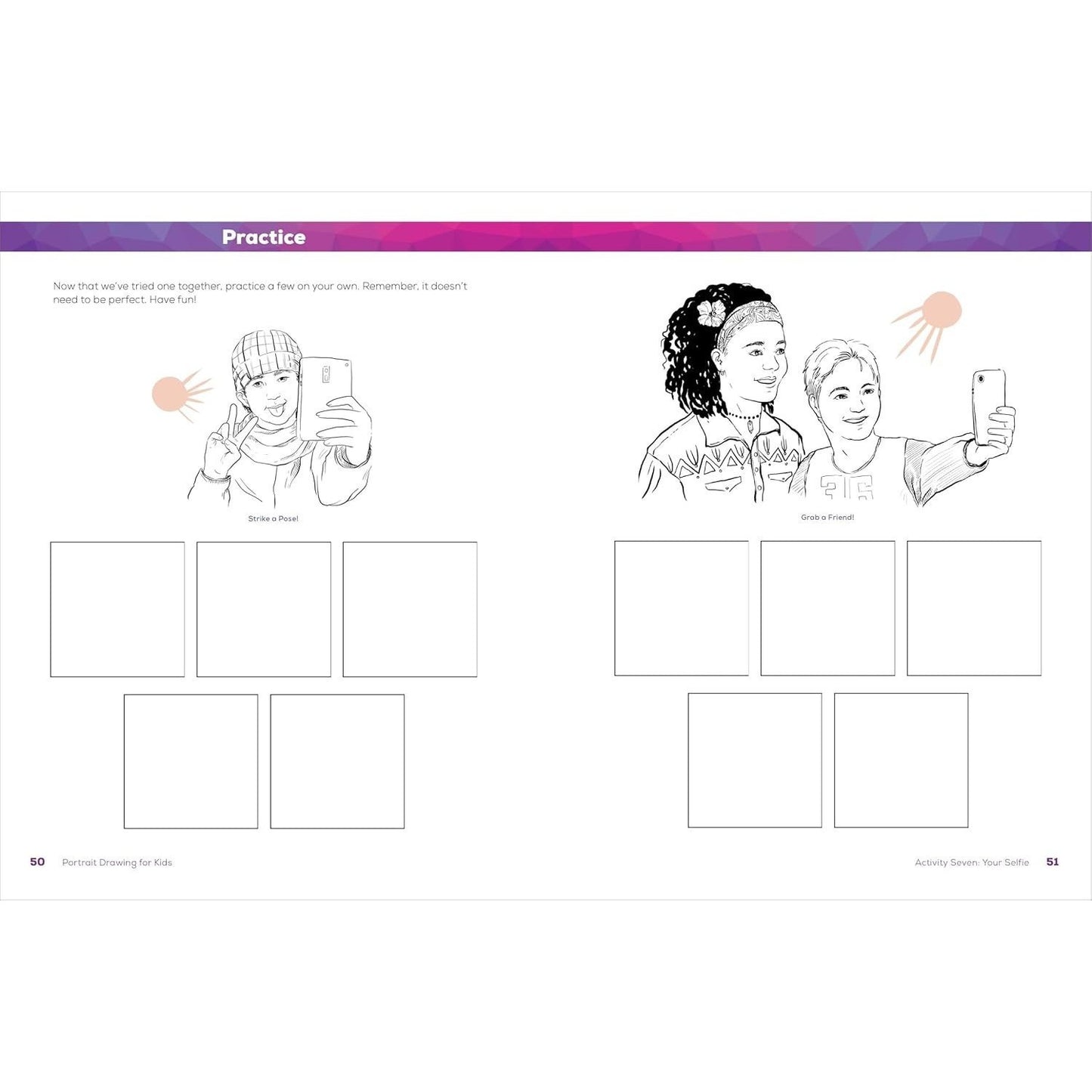 Portrait Drawing for Kids: A Step-By-Step Guide to Drawing Faces (Drawing Books for Kids Ages 9 to 12) (Spiral Bound)