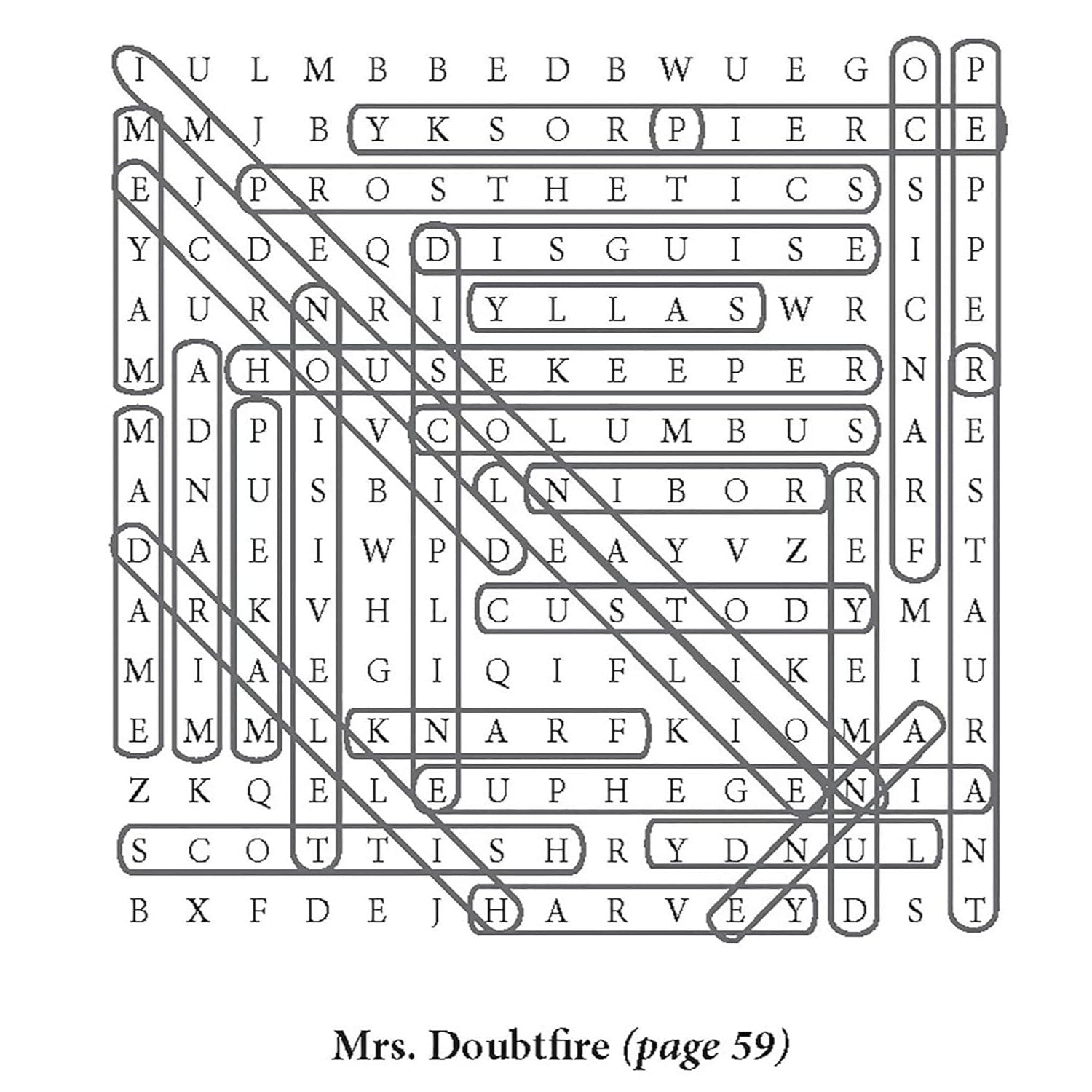 At the Movies Word Search Puzzles