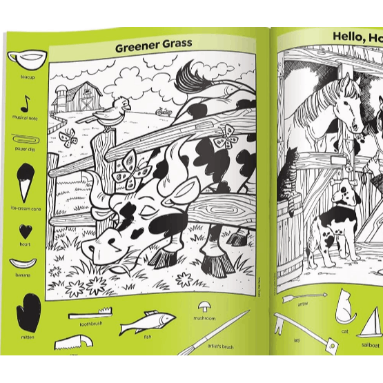 Farm Puzzles: Ultimate Farm Picture Puzzle Book with Over 1,200 Objects to Seek and Find, Farm-Themed Activity Book for Kids 6 and Older (Highlights Hidden Pictures) (Spiral Bound)