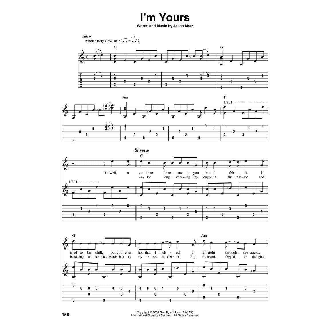 100 Most Popular Songs for Fingerpicking Guitar: Solo Guitar Arrangements in Standard Notation and T (Spiral Bound)