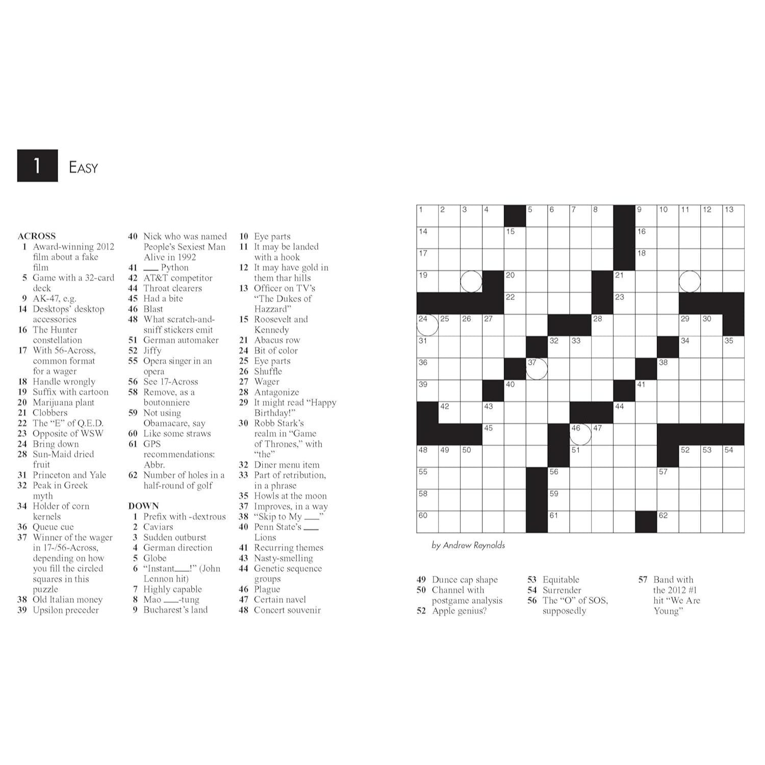 The New York Times Large-Print Crosswords to Exercise Your Brain: 120 Large-Print Easy to Hard Puzzles from the Pages of the New York Times