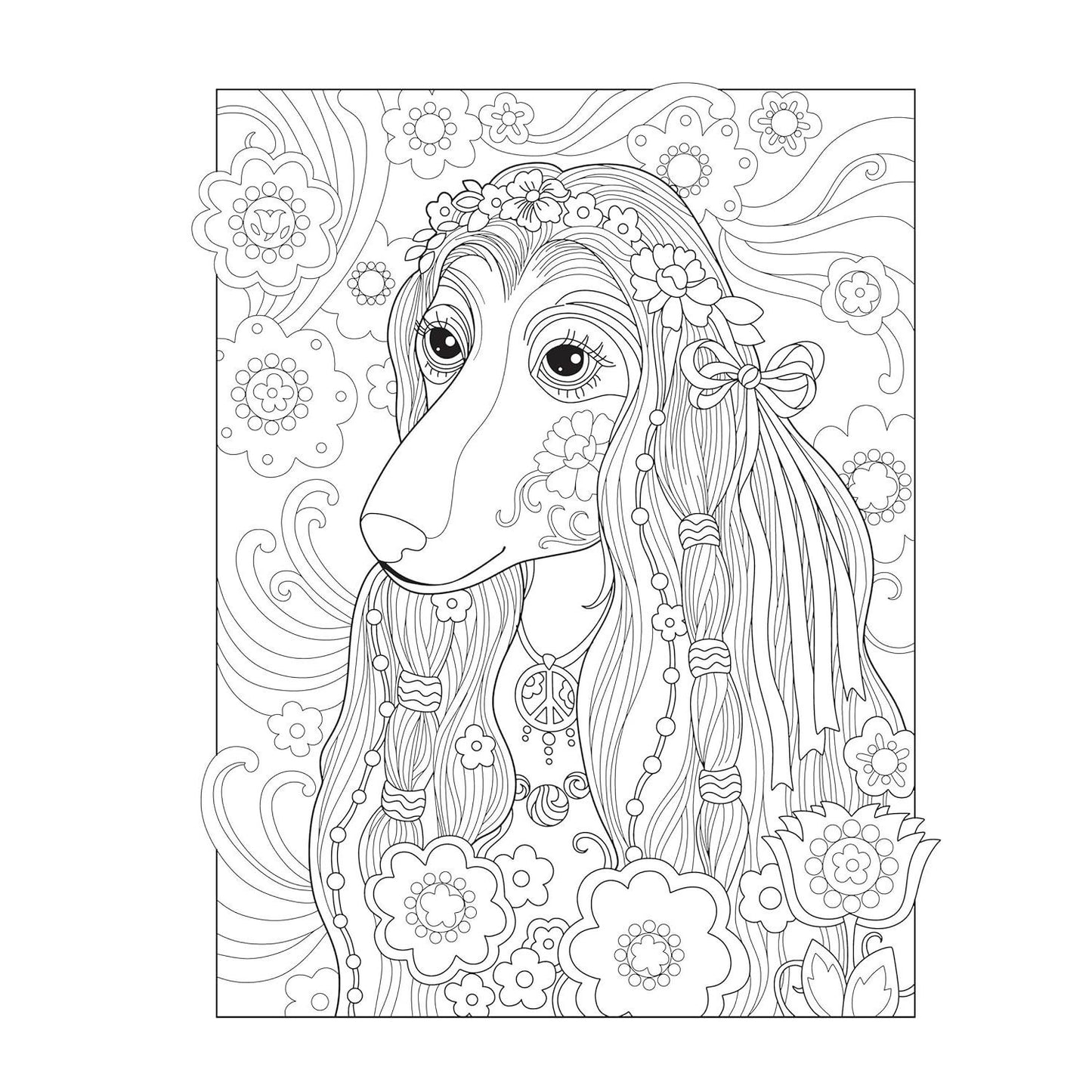 Creative Haven Playful Puppies Coloring Book