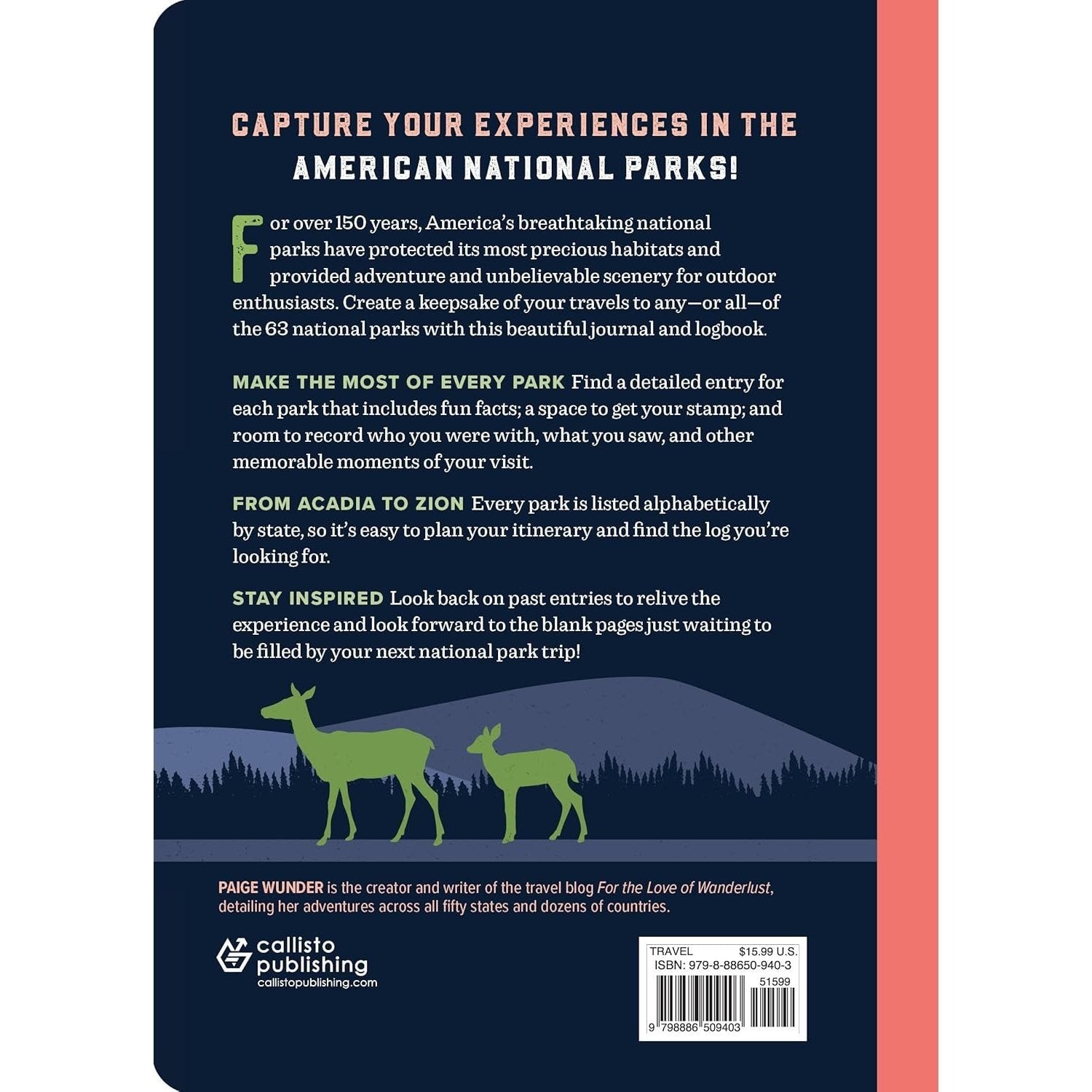 Journey to the 63 U.S. National Parks: A Journal to Plan, Record, and Remember Your Adventures