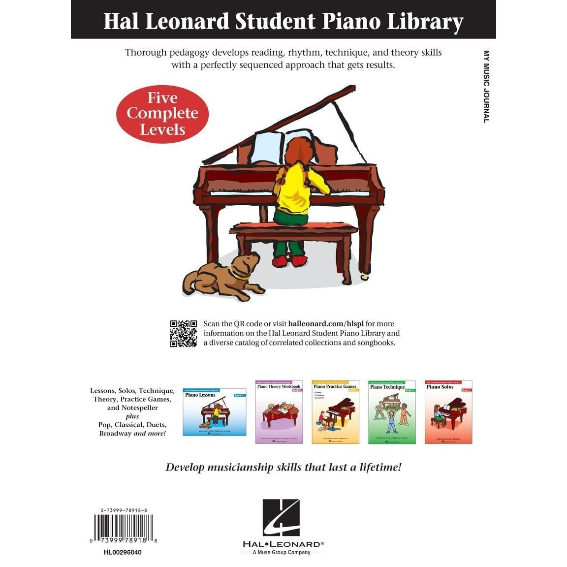 My Music Journal - Student Assignment Book Practice Planner with Staff Paper, Lesson Pages and Music History Hal Leonard Piano Sheet Music