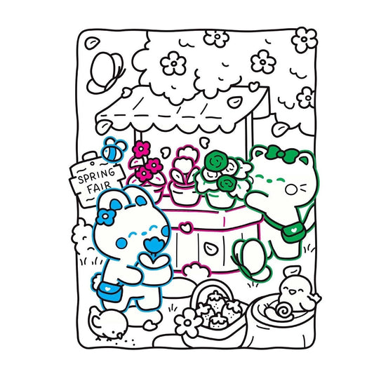 Cozy Springtime Glow-In-The-Dark Coloring