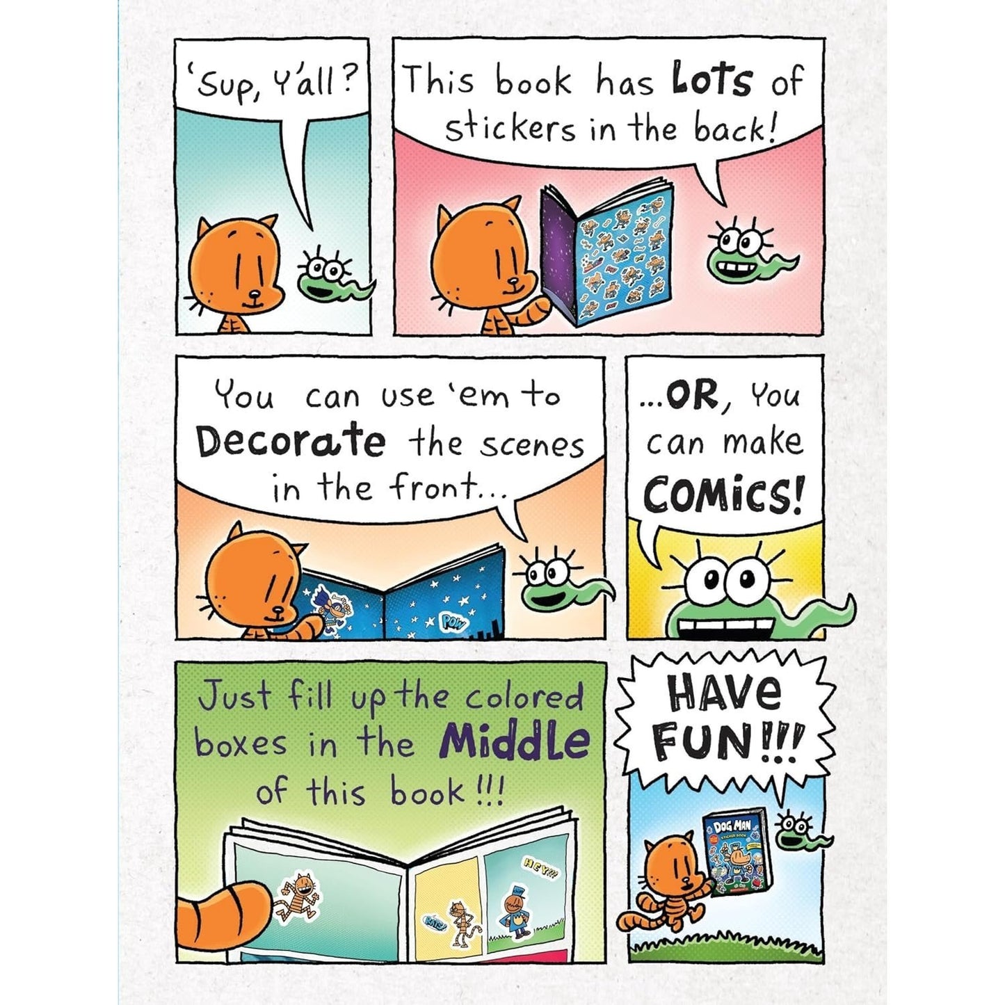 Dog Man: Official Sticker Book (Dog Man) (Spiral Bound)