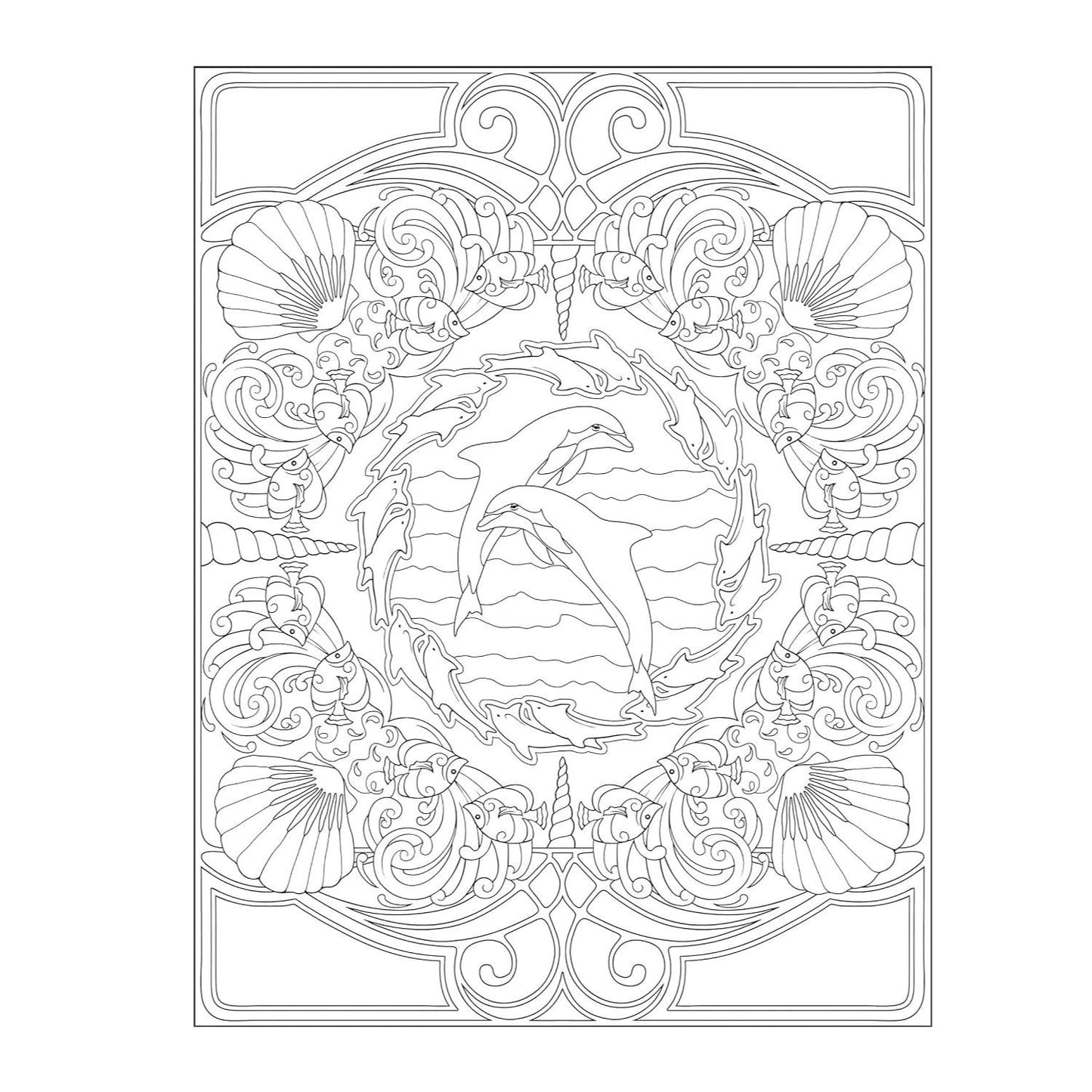 Creative Haven Enchanting Oceans Coloring Book