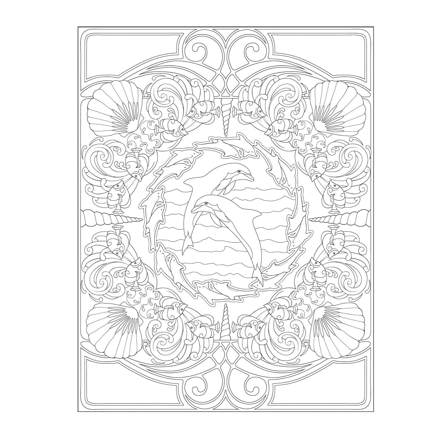 Creative Haven Enchanting Oceans Coloring Book