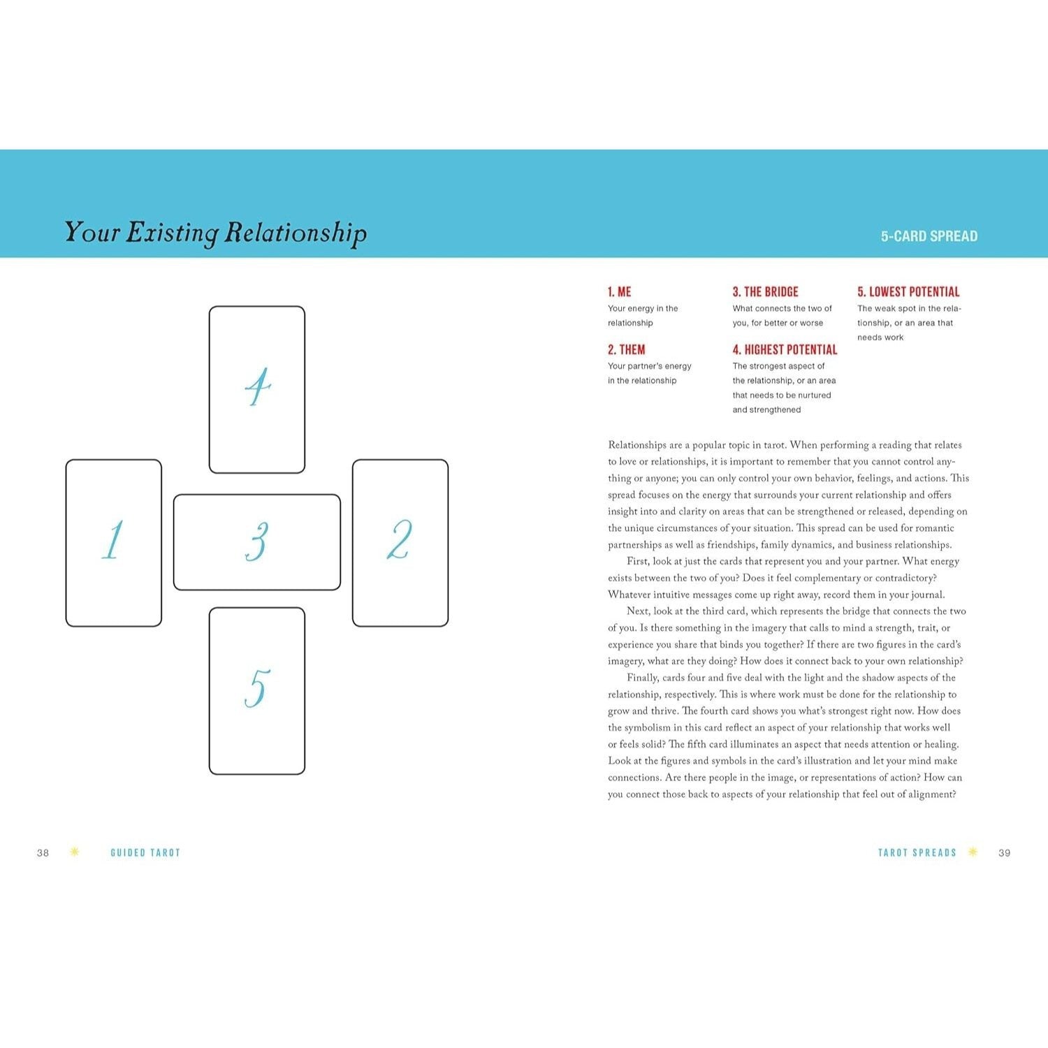 Guided Tarot: A Beginner's Guide to Card Meanings, Spreads, and Intuitive Exercises for Seamless Readings (Spiral Bound)