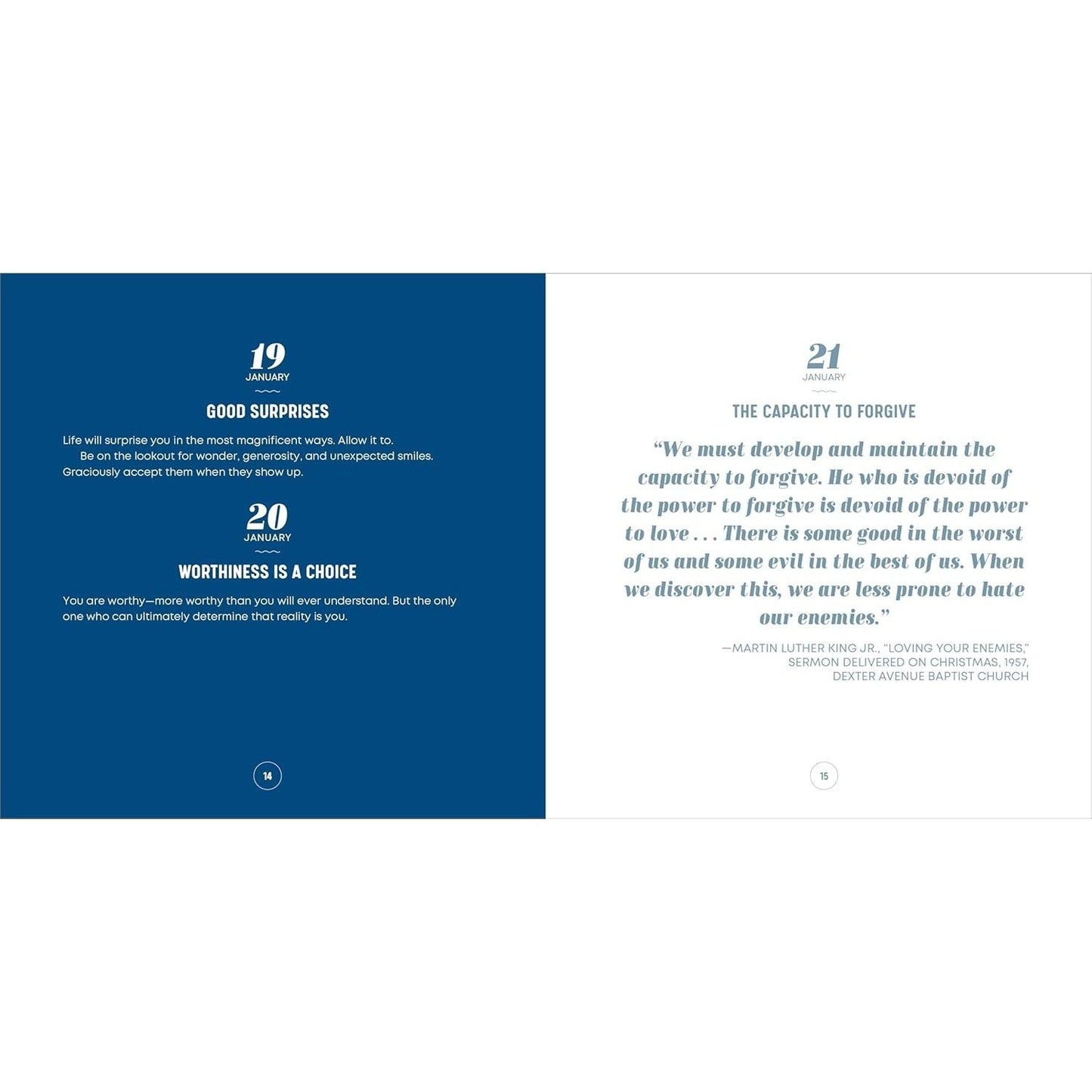 A Year of Positive Thinking: Daily Inspiration, Wisdom, and Courage (Spiral Bound)