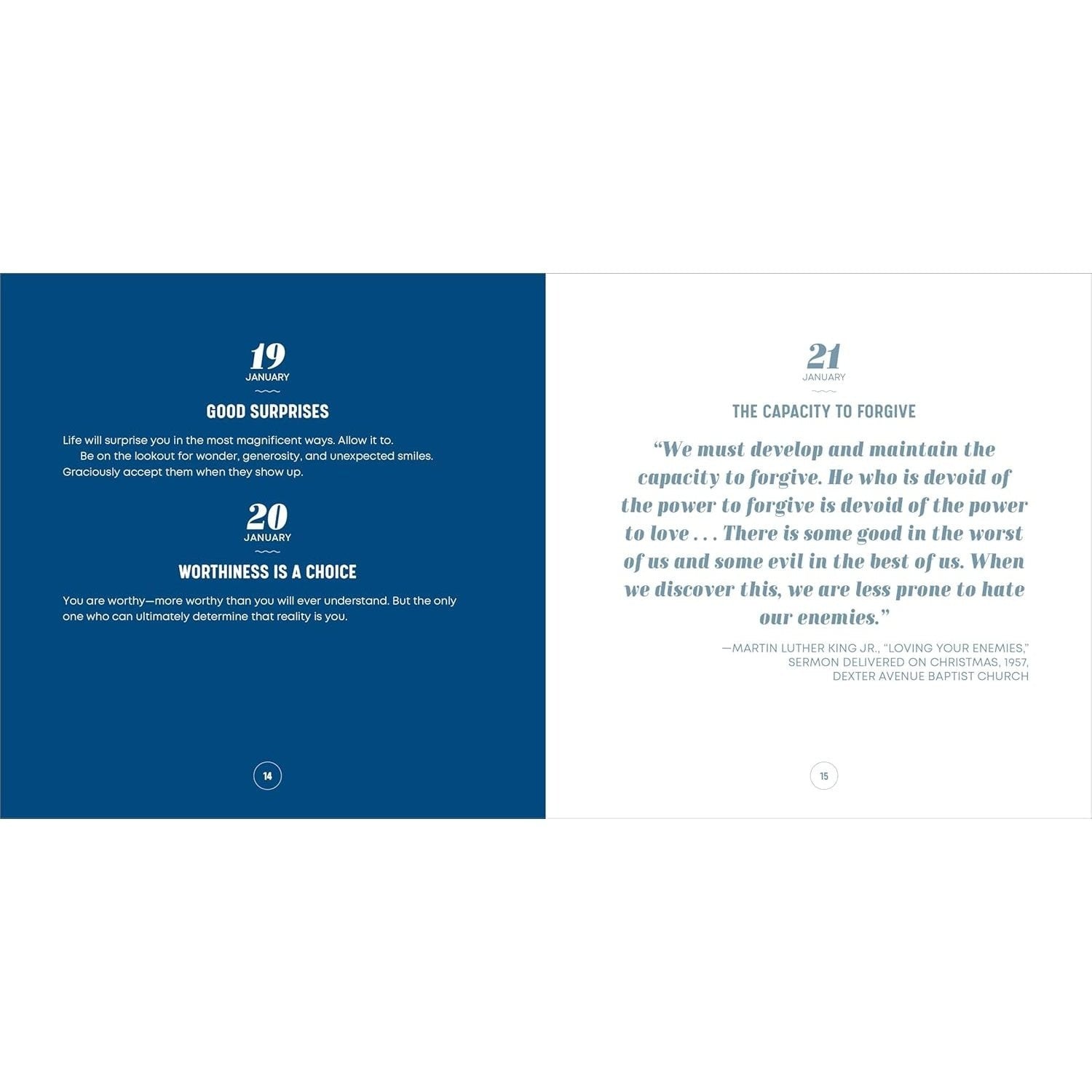 A Year of Positive Thinking: Daily Inspiration, Wisdom, and Courage (Spiral Bound)
