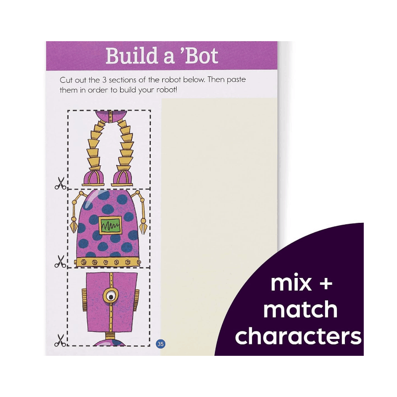 Preschool Cutting and Pasting: Scissor Skills Activity Book for Preschoolers to Practice Cutting Paper, Sort, Match, Find Patterns and More (Highlights Learn on the Go Practice Pads)