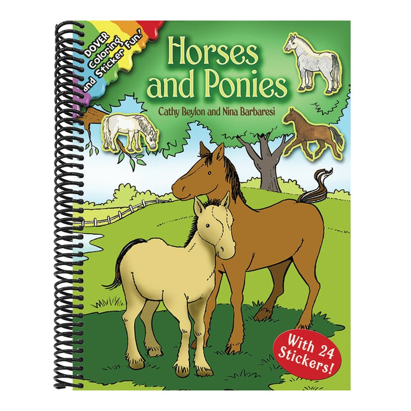 Horses and Ponies: Coloring and Sticker Fun: With 24 Stickers! [With 24 Stickers]