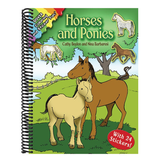 Horses and Ponies: Coloring and Sticker Fun: With 24 Stickers! [With 24 Stickers]