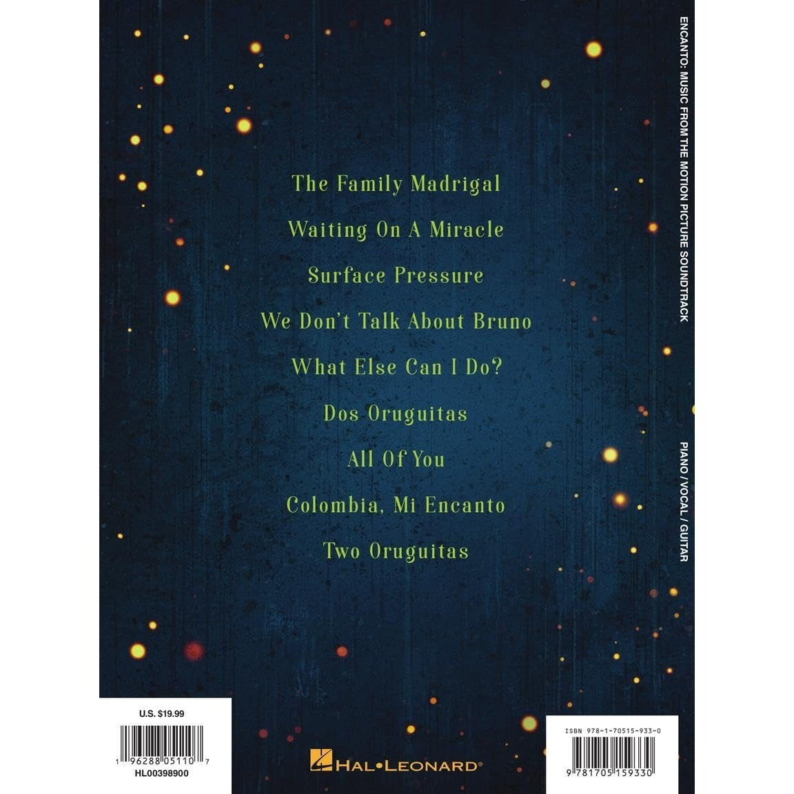 Encanto: Music from the Motion Picture Songbook Piano/Vocal/Guitar Arrangements 9 Songs Including We Don T Talk about Bruno and Surface Pressure Disne