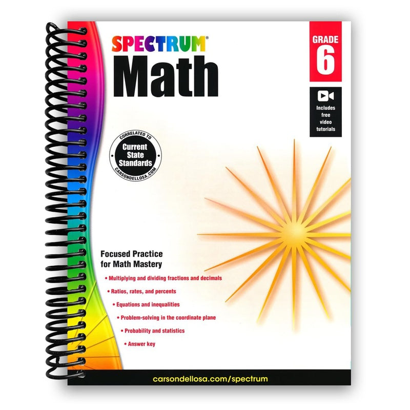 Spectrum Math Workbook, Grade 6: Volume 7 (Spiral Bound)
