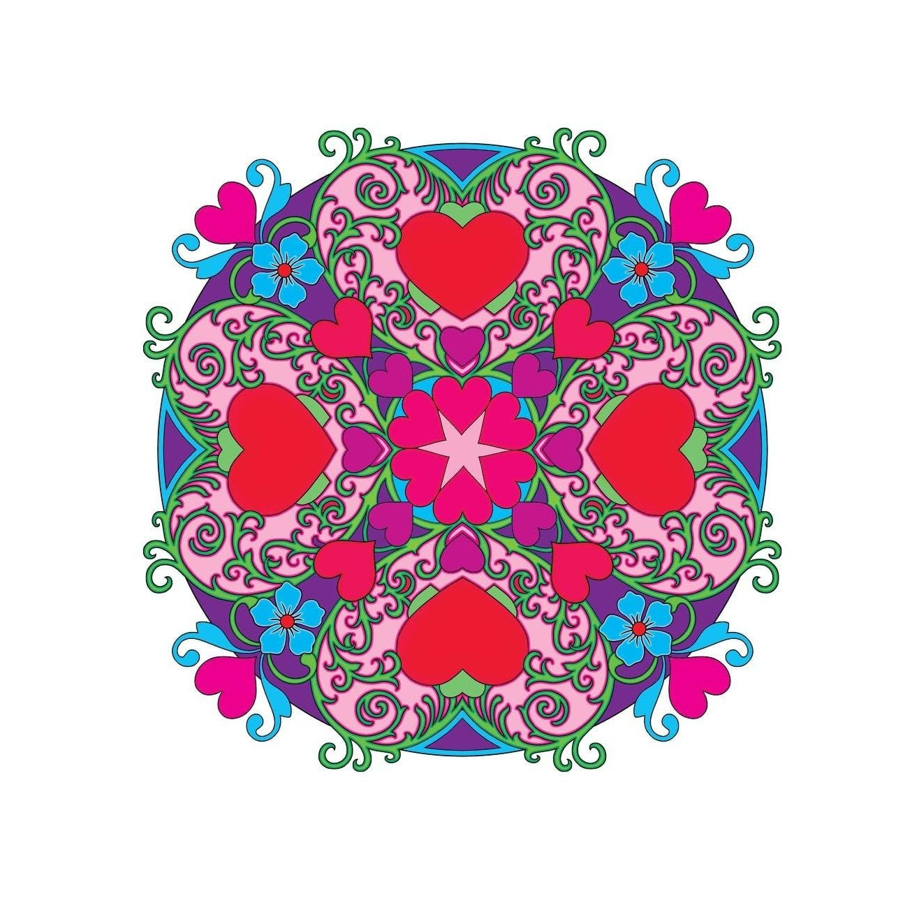 Creative Haven Heart Mandalas Coloring Book