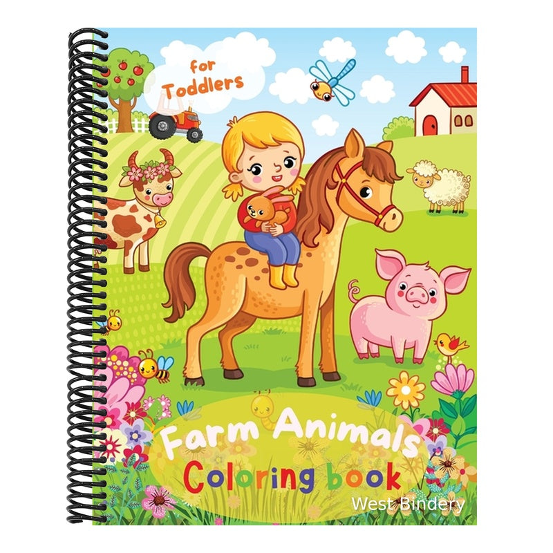 Farm Animals Coloring book for Toddlers