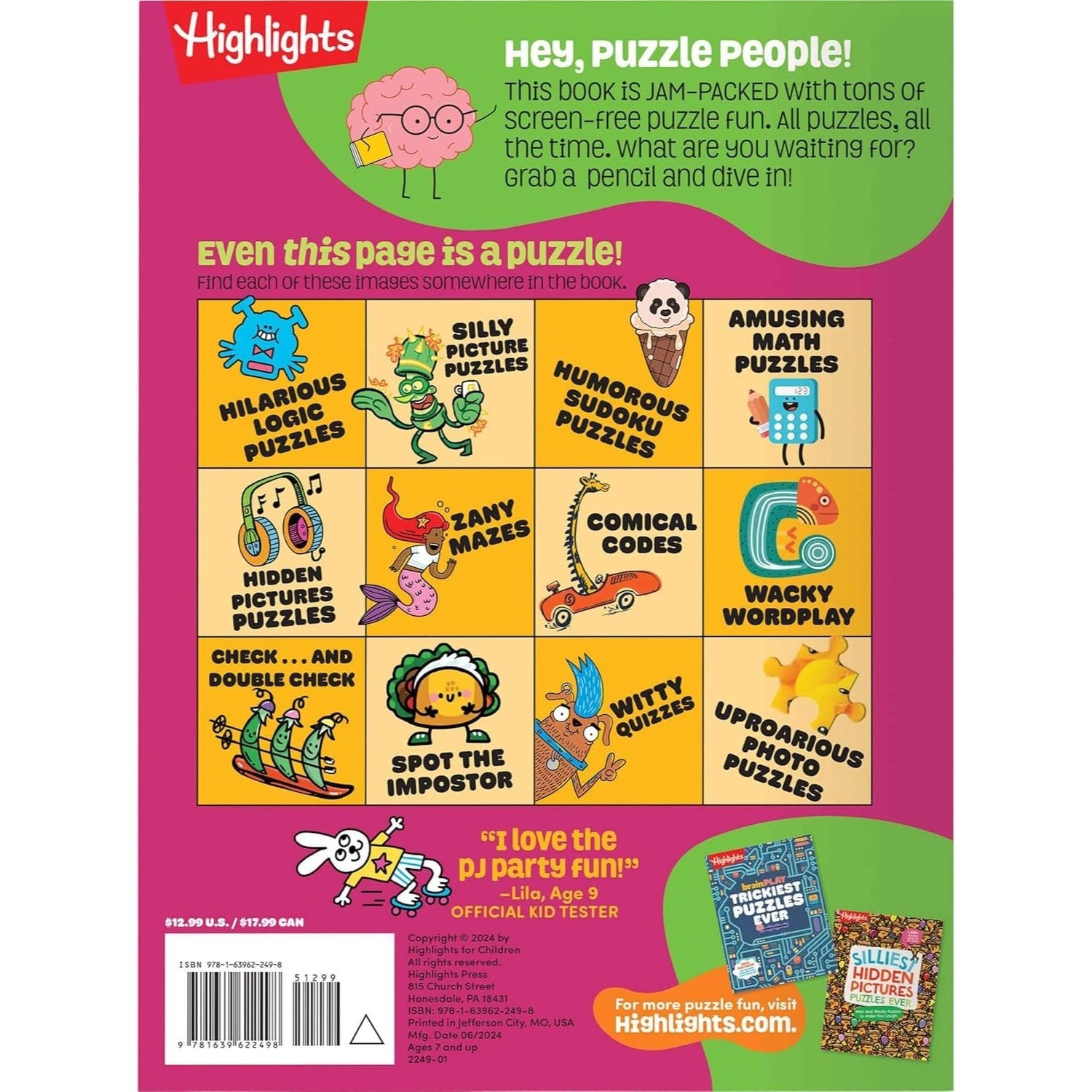 Brainplay Funniest Puzzles Ever: Over 200 Super Silly Brain Games, Wacky Activities and Hilarious Puzzles, Funny Gift for Kids Ages 7 and Up (Brainplay Puzzle Books) (Spiral Bound)