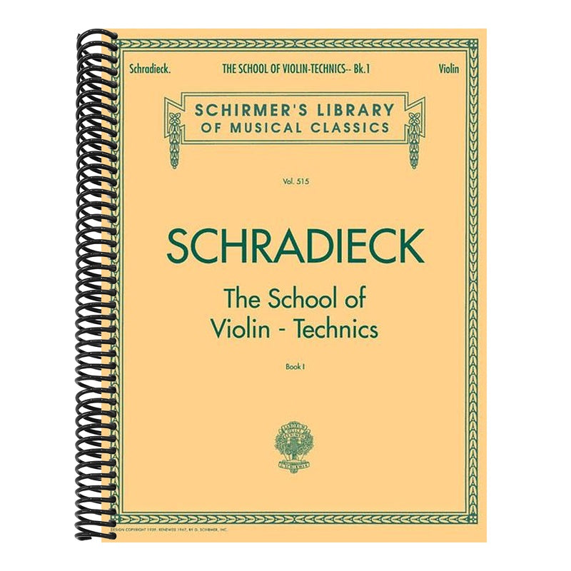 Schradieck - The School of Violin Technics Book 1 for Solo Violin Exercises for Finger Dexterity and Technique G. Schirmer String Method