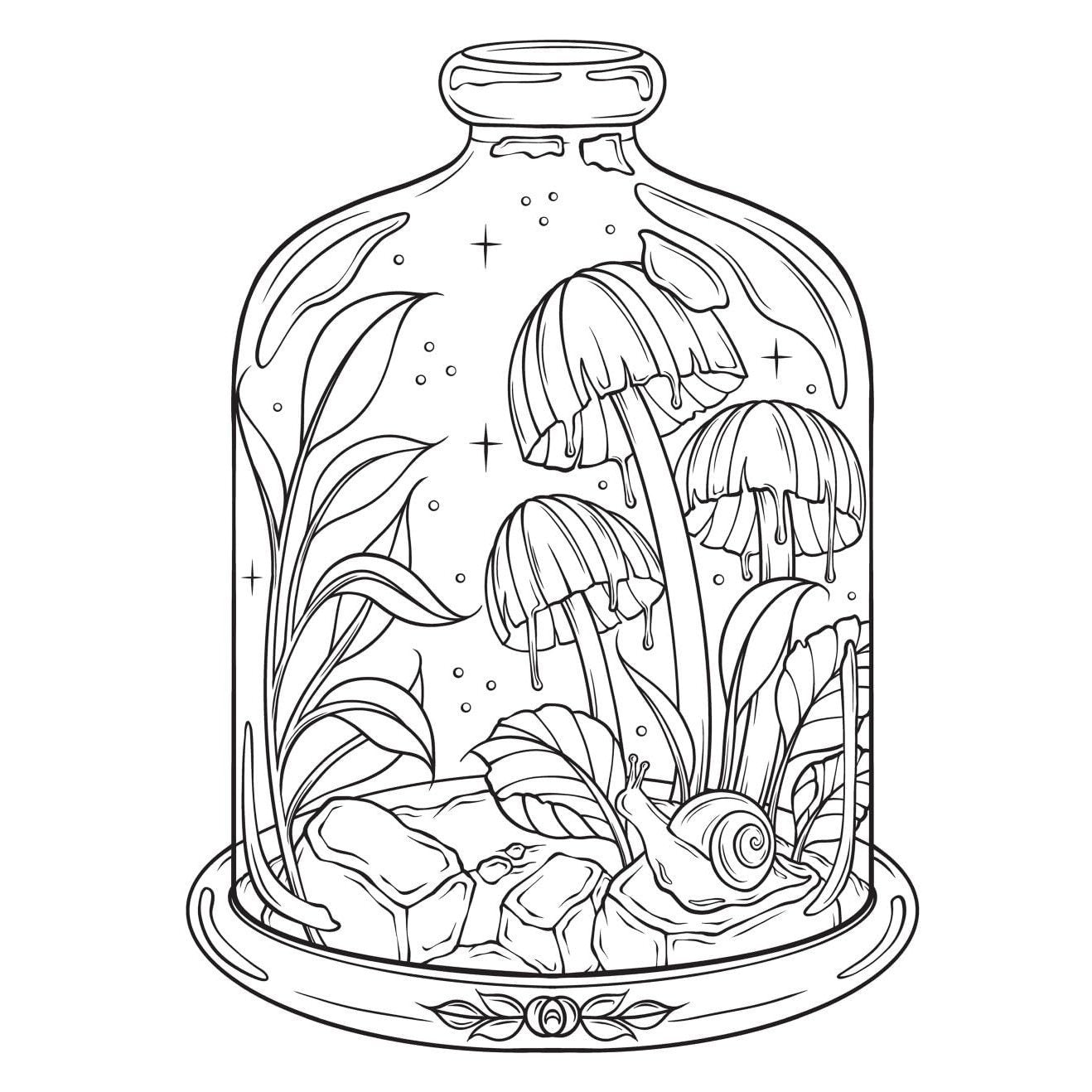 Creative Haven the Art of Mushrooms Coloring Book